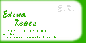 edina kepes business card